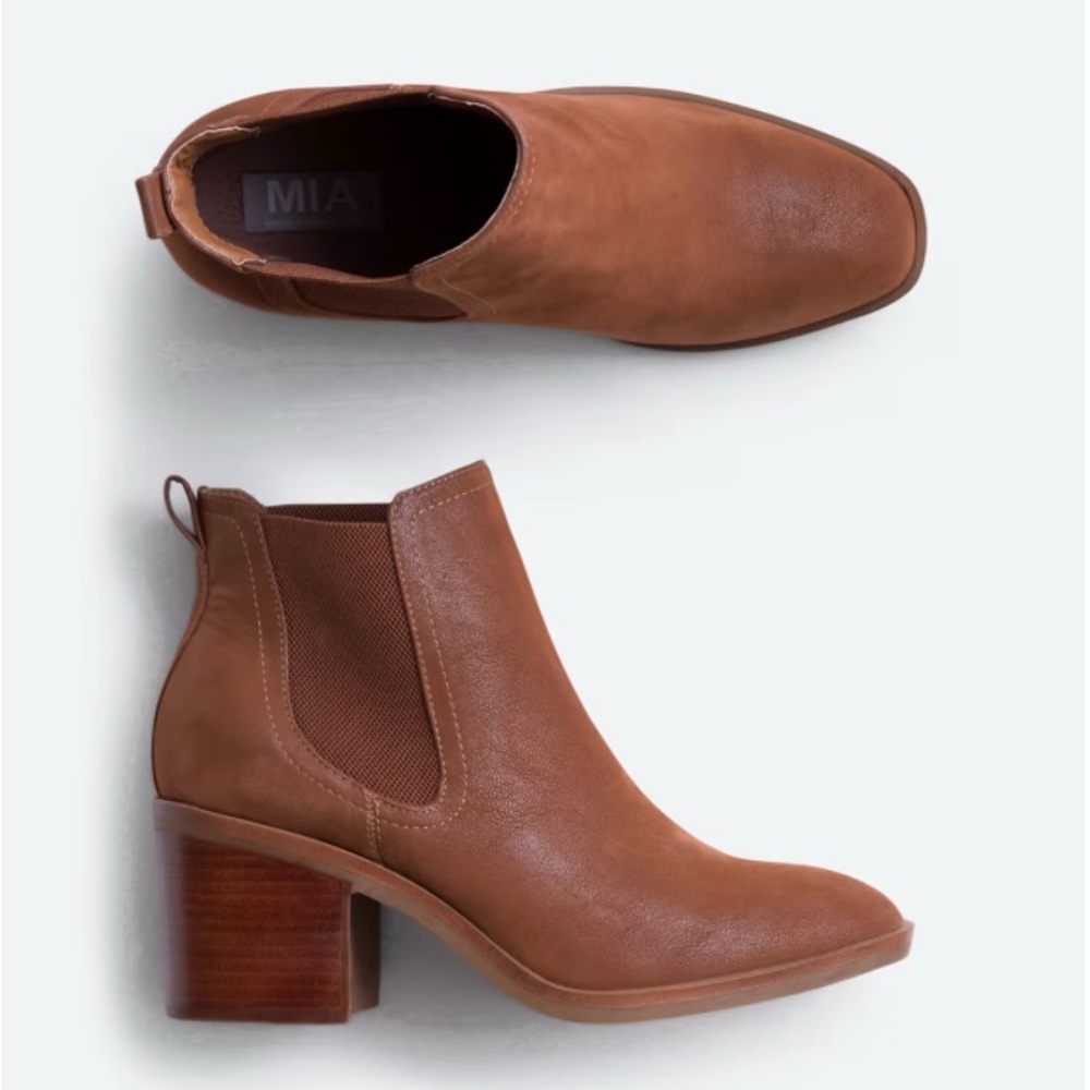 MIA Tan Ankle Booties never worn